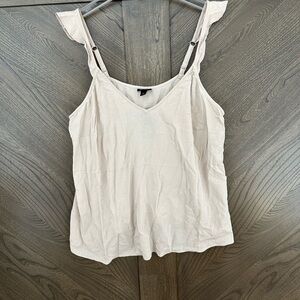 Torrid Washable Crinkle Gauze V-Neck Ruffle Strap Tank Size 1X